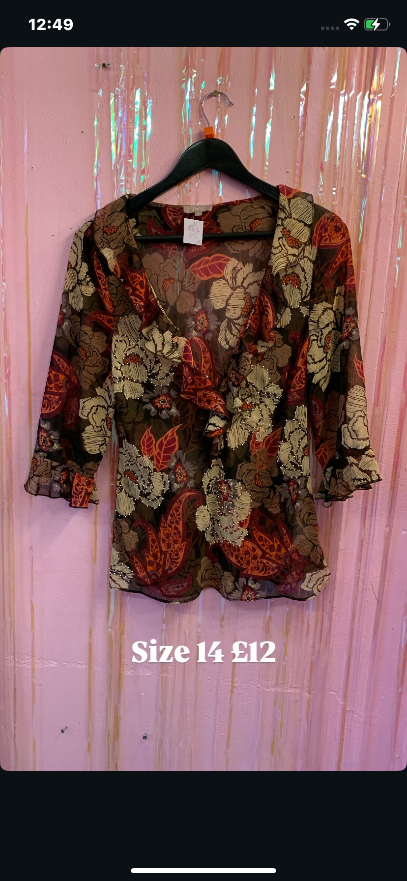 Autumn flowy ruffle shirt