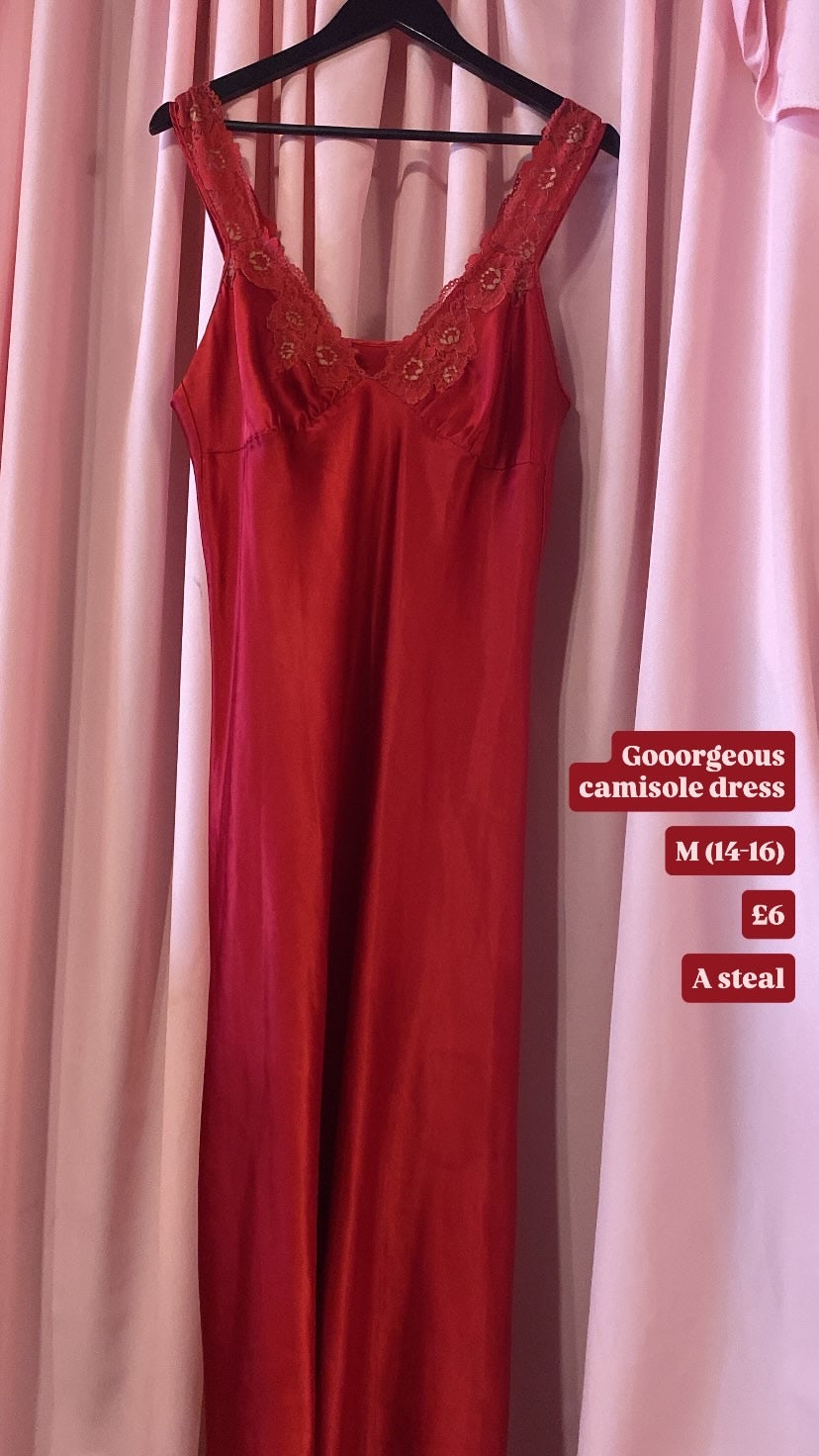 Red Camisole dress