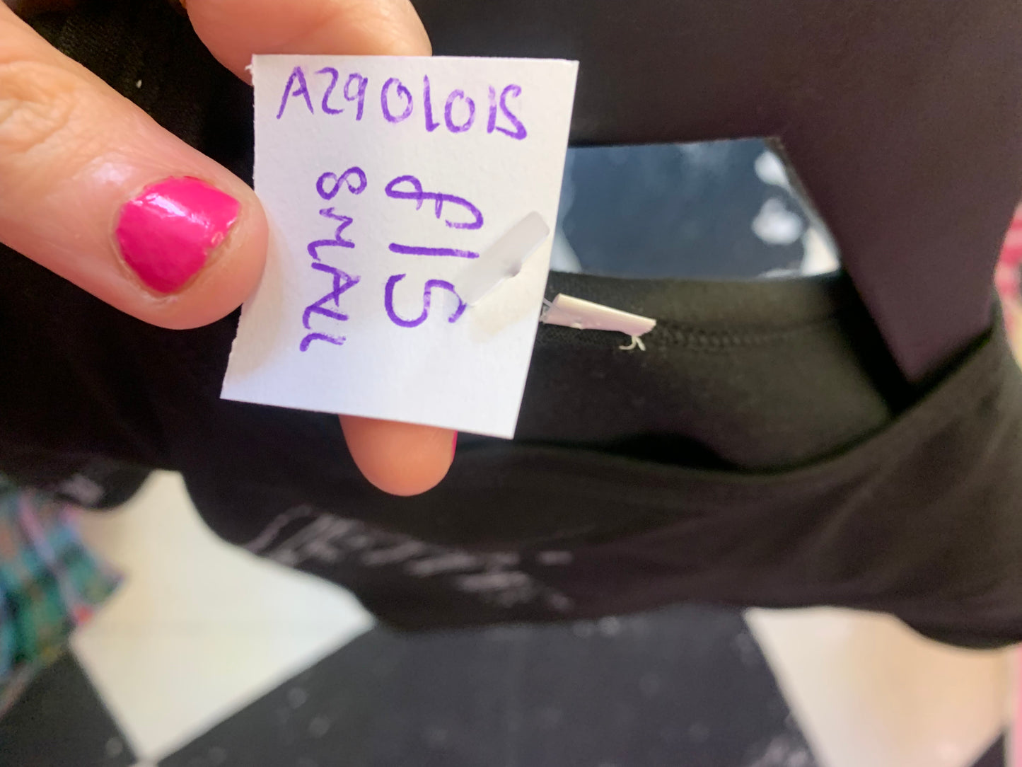 Black crystal baby tee