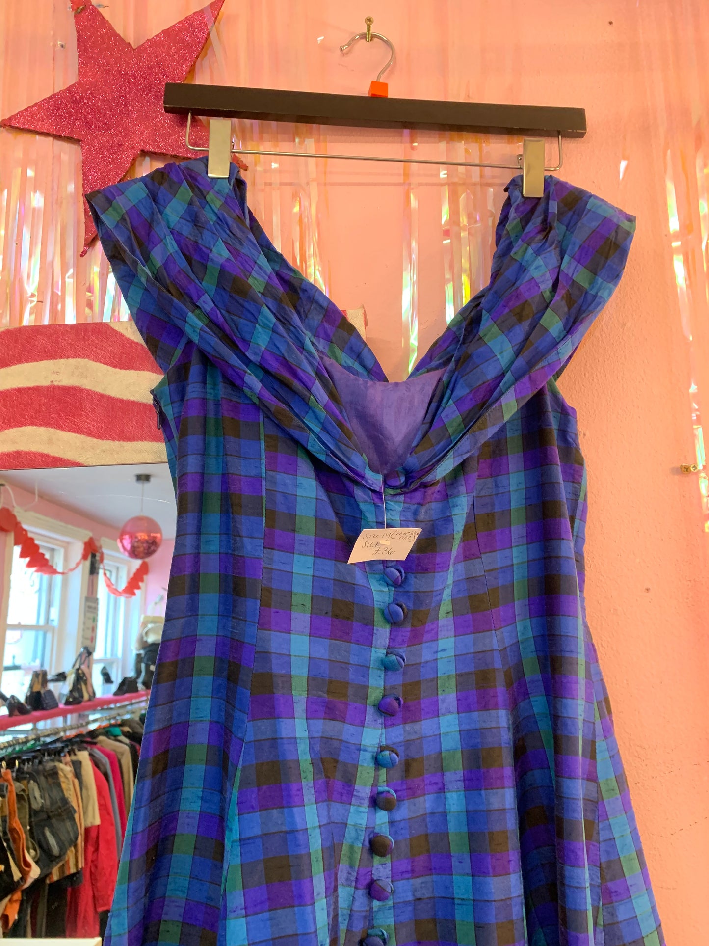 Vintage Monsoon Twilight Gingham Dress