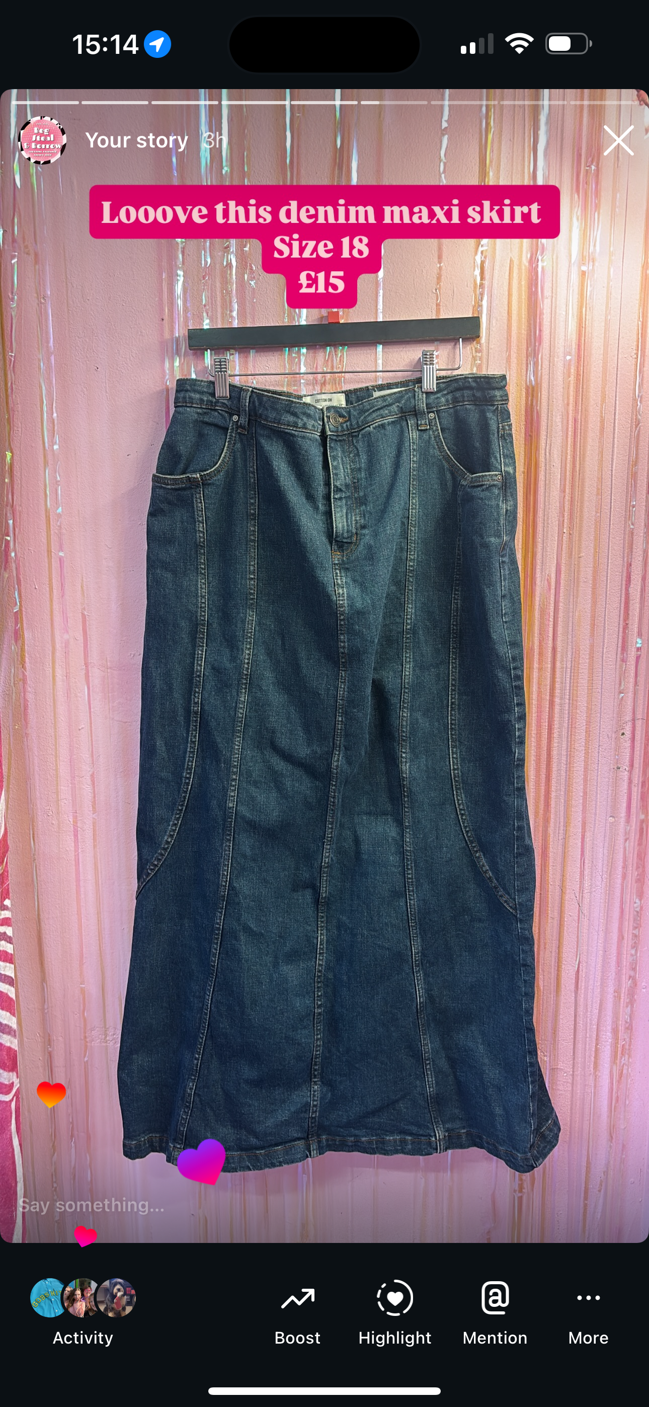 Denim skirt