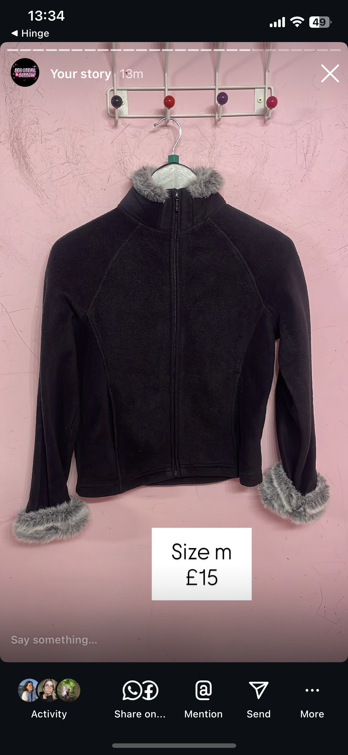 Zip up next jacket with fur