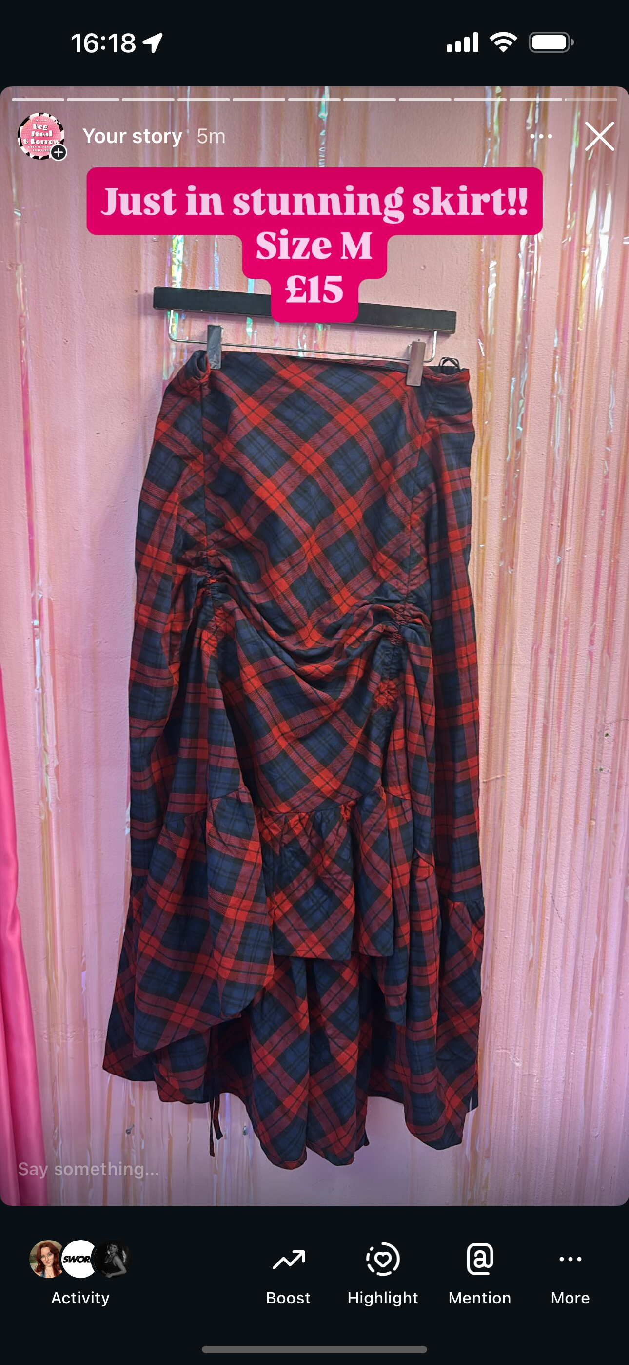 Tartan skirt