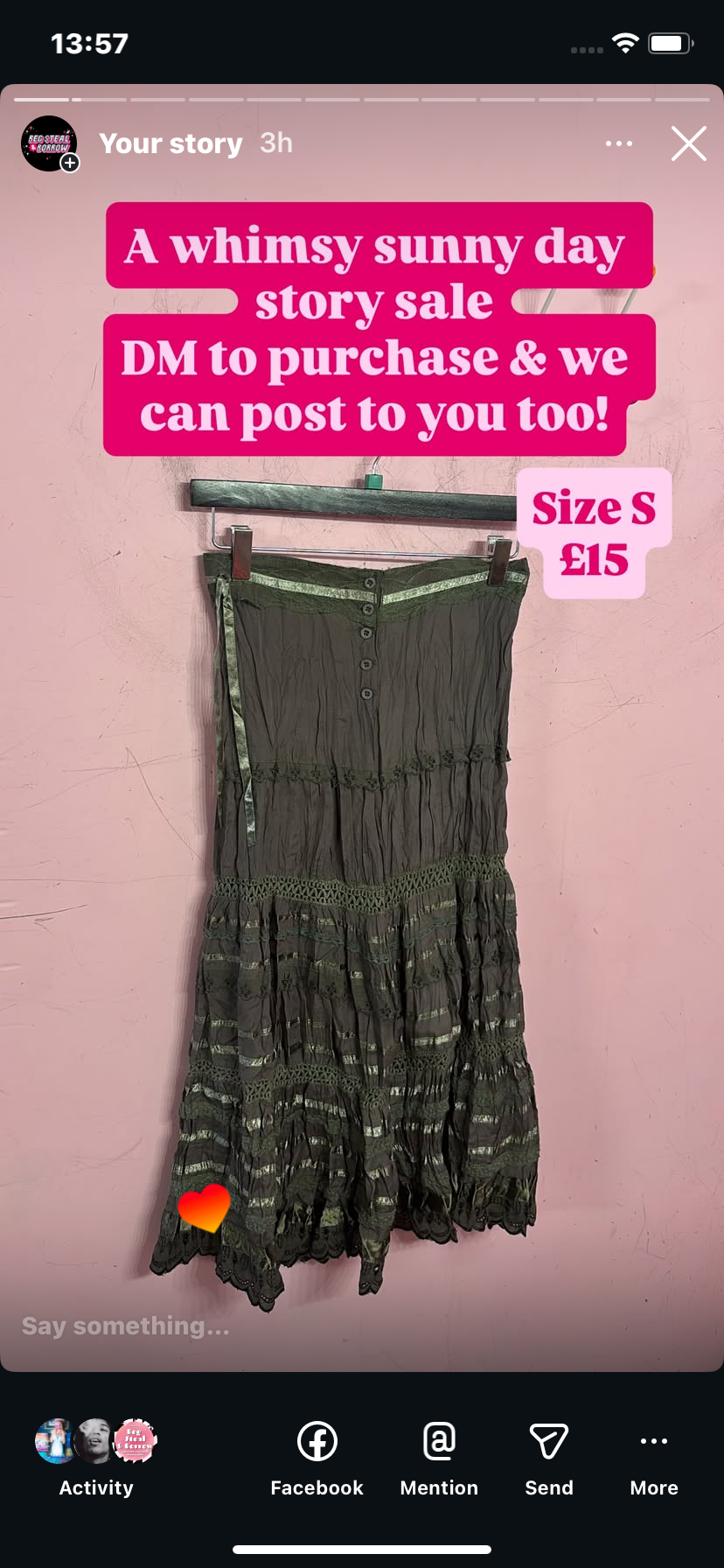 Green skirt