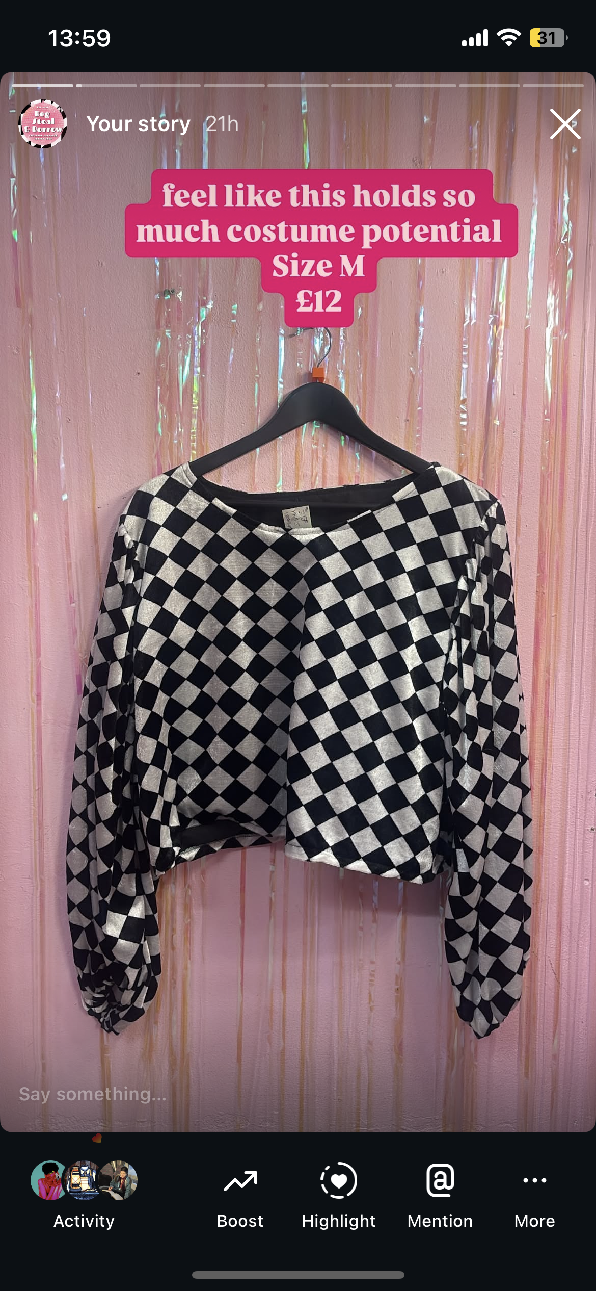 Harlequin top W1810021