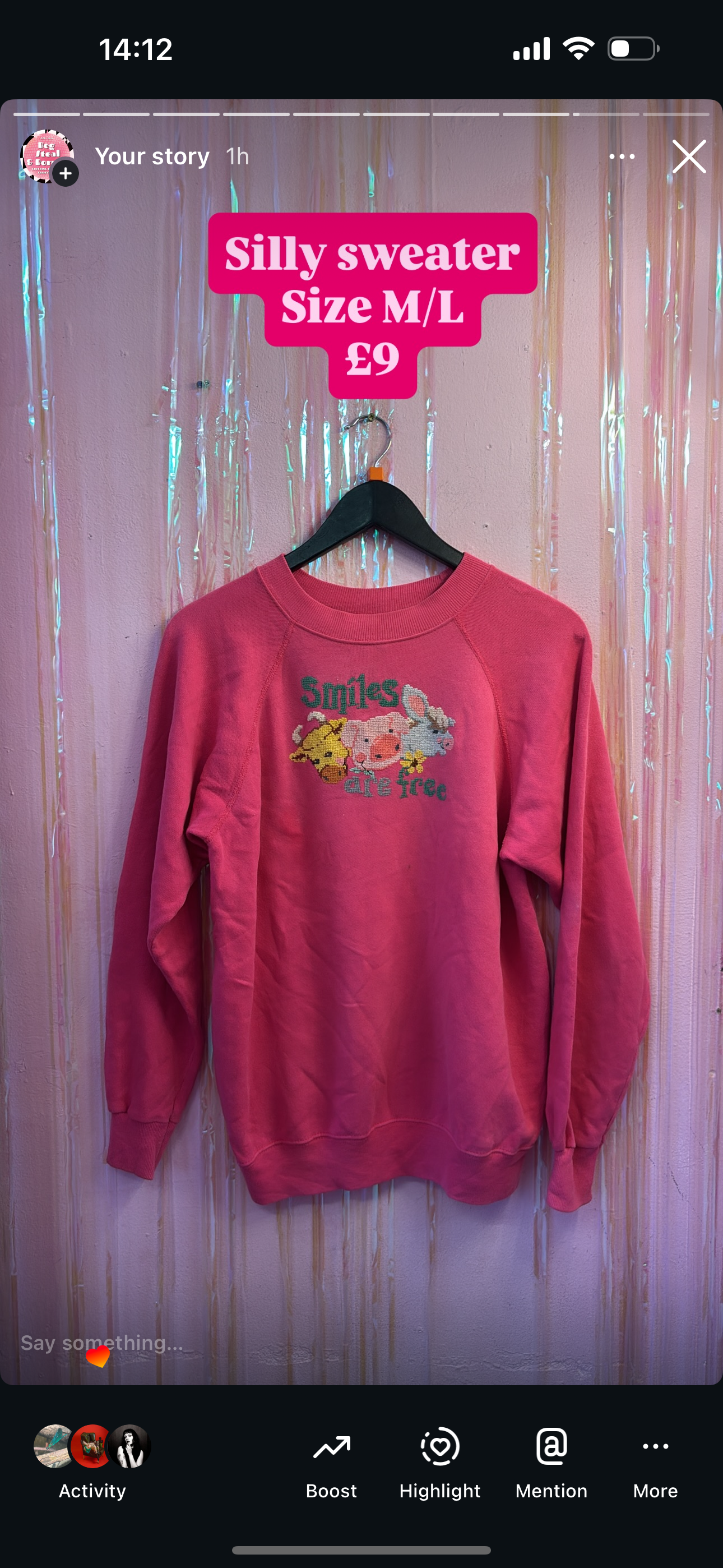 Pink jumper