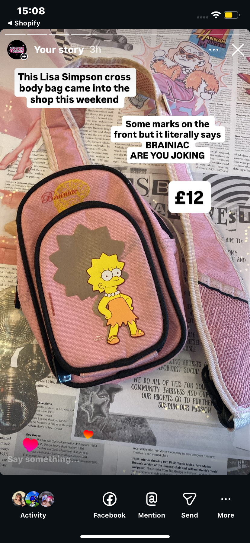 Lisa Simpson bag