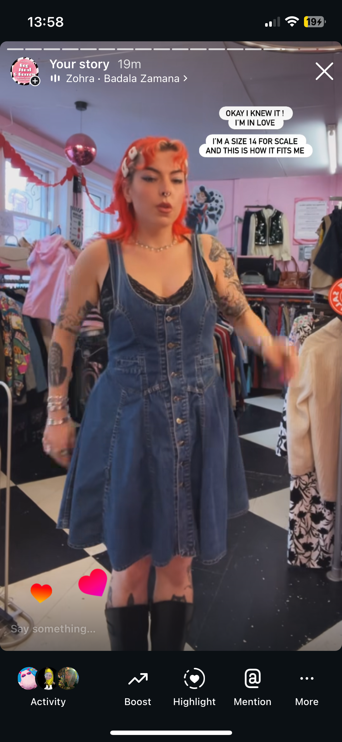Denim dress