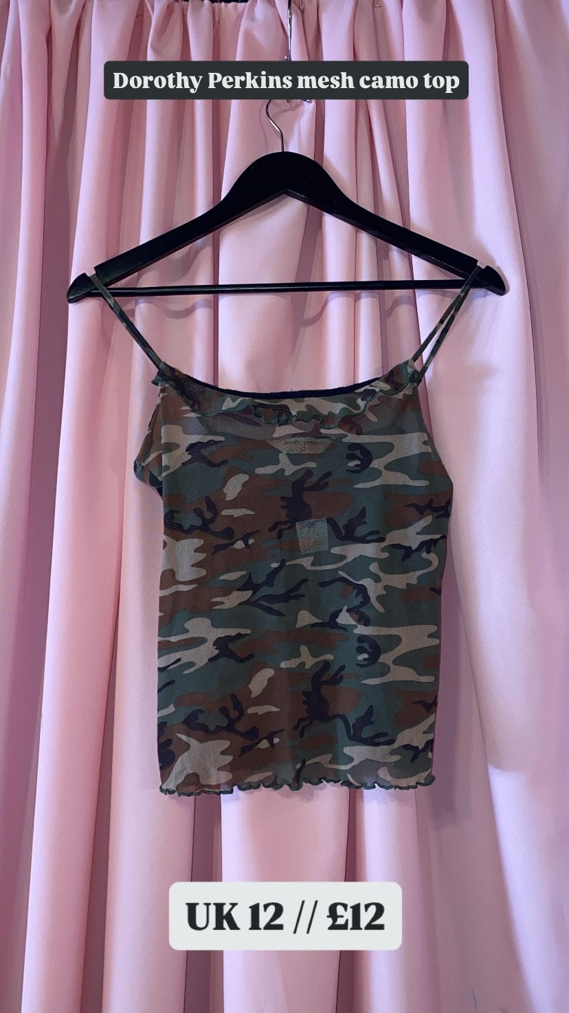 Dorothy Perkins Camo Top