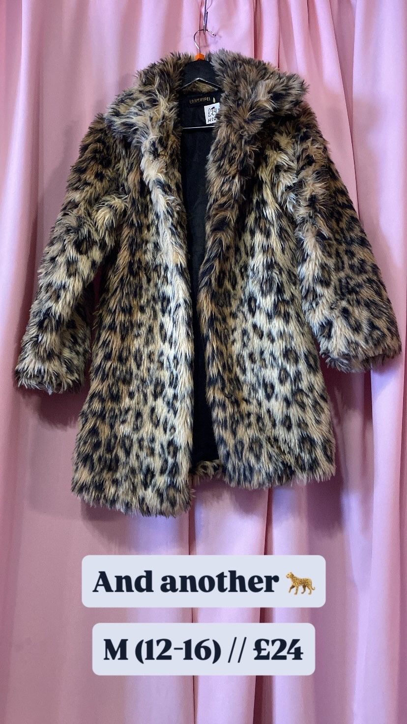 Faux Fur Leopard Coat