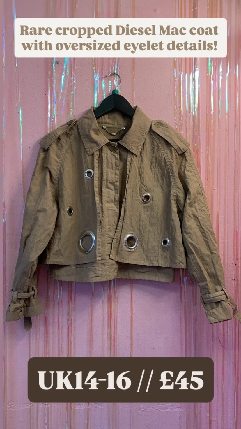 Cropped Diesel Mac with Eyelets