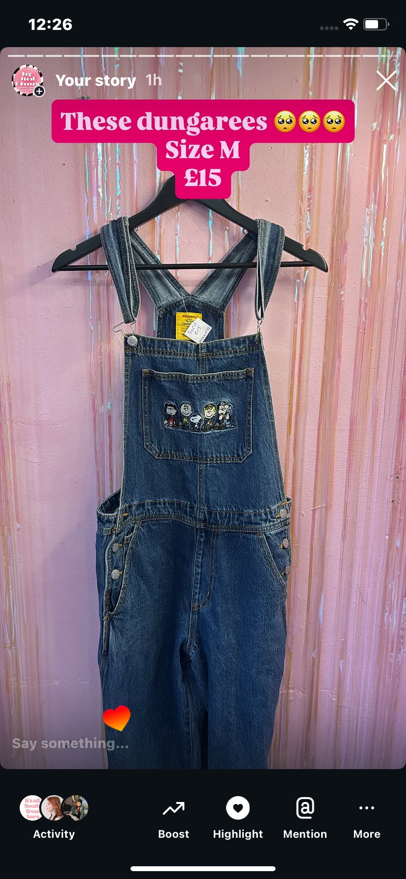 Snoopy dungarees