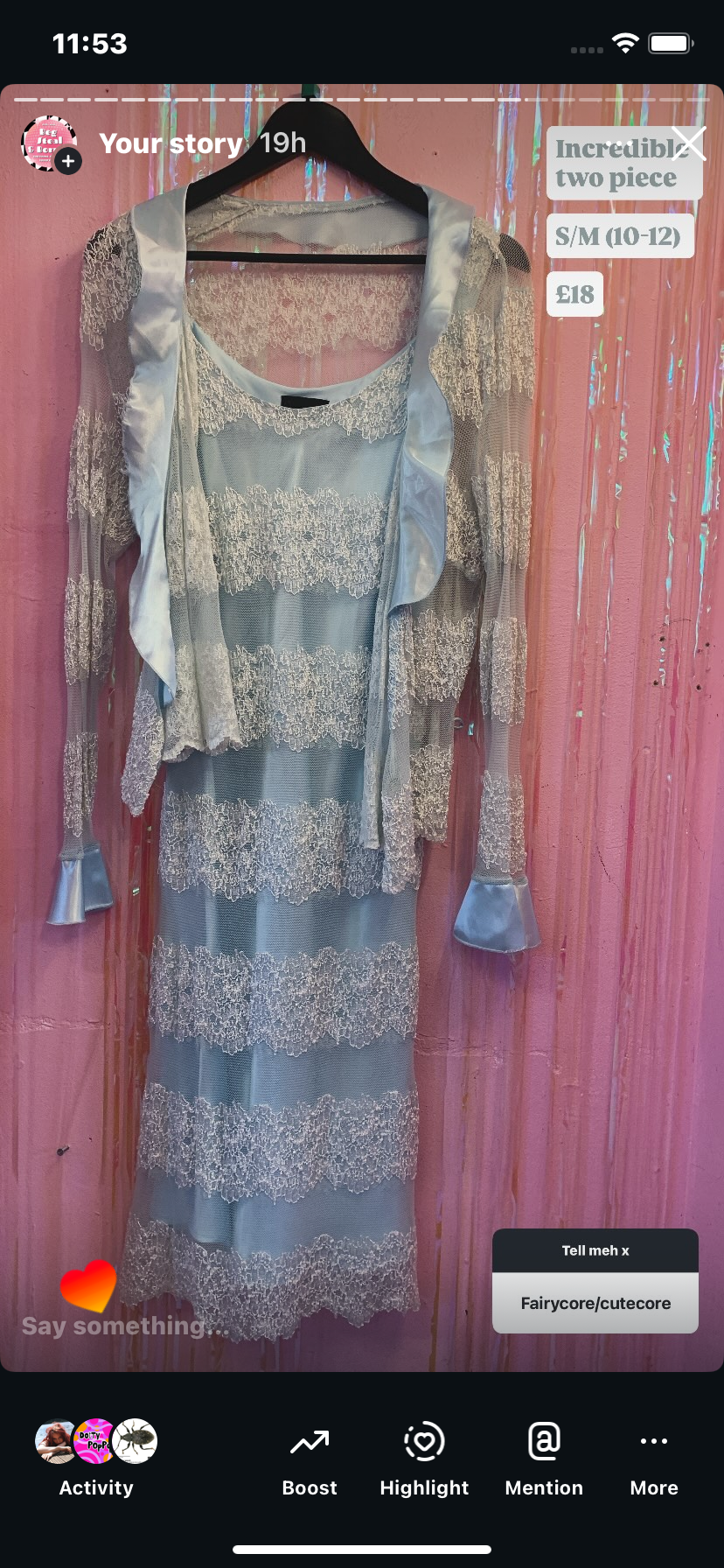 Blue lace 2 piece