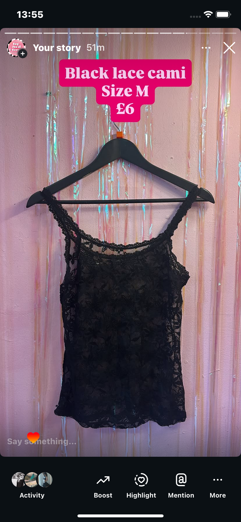 Black cami