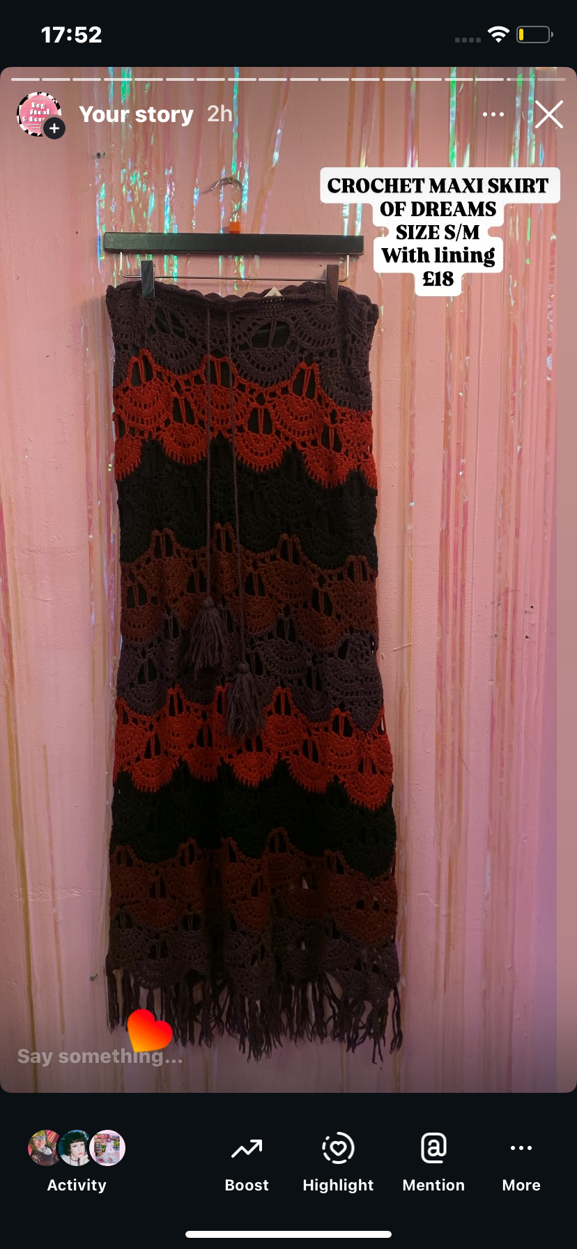 Crochet skirt