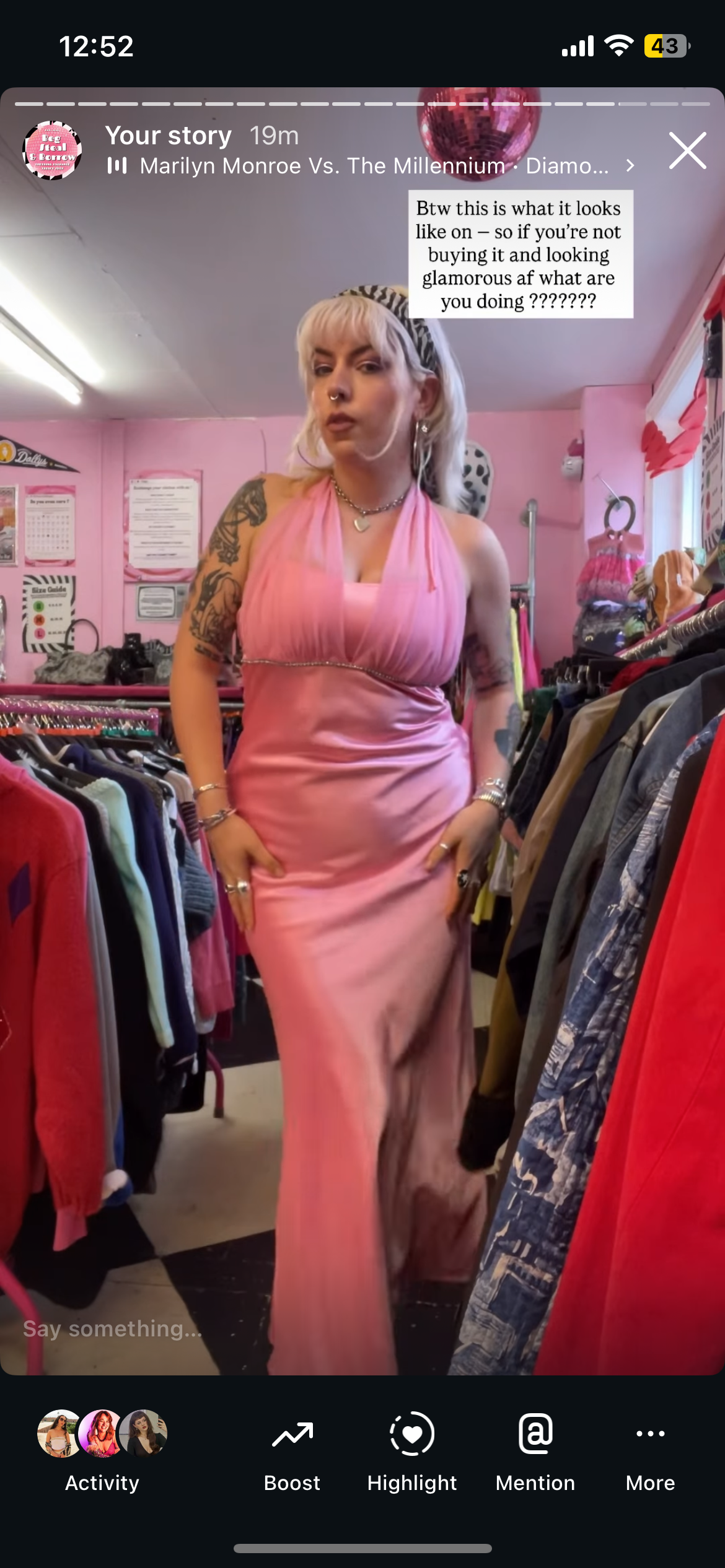 THE pink dress