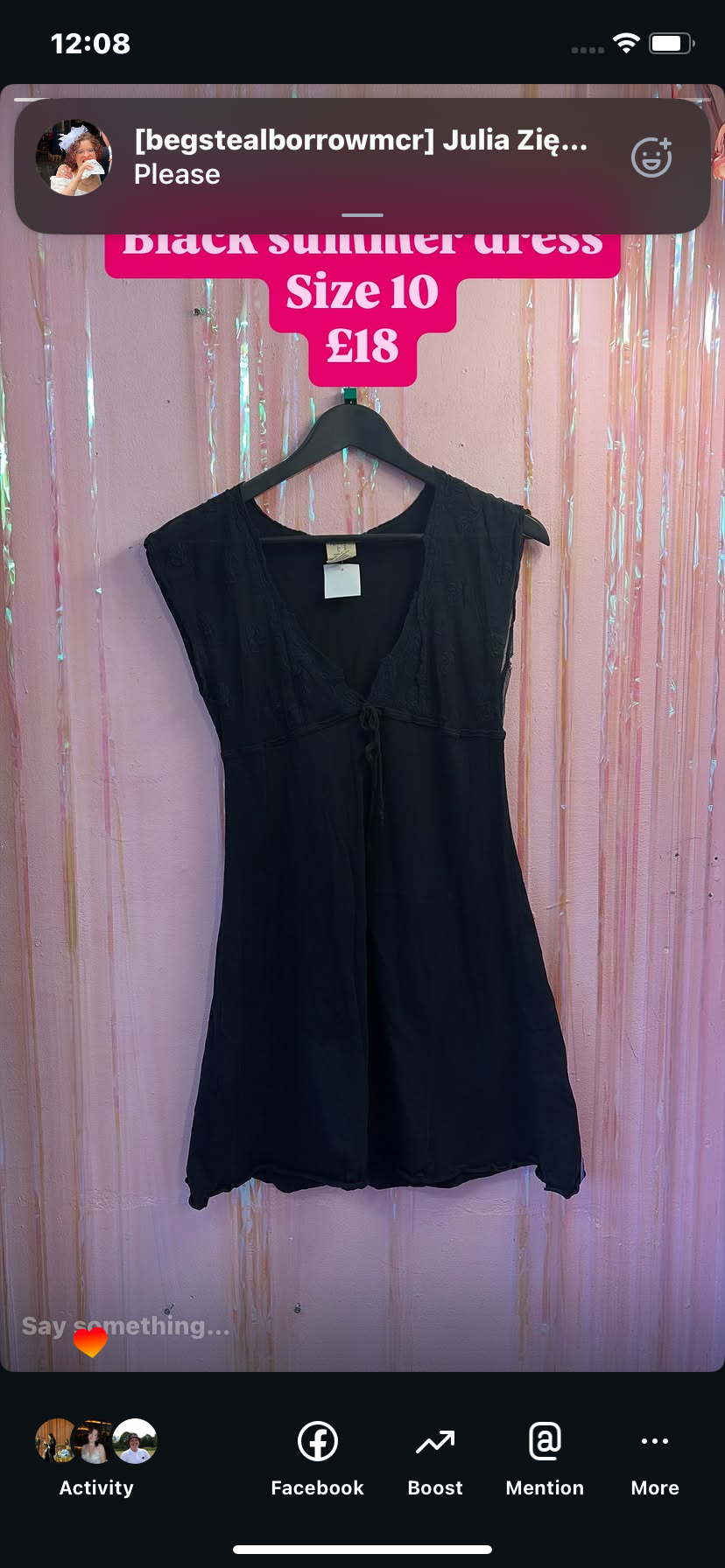 Black lace dress