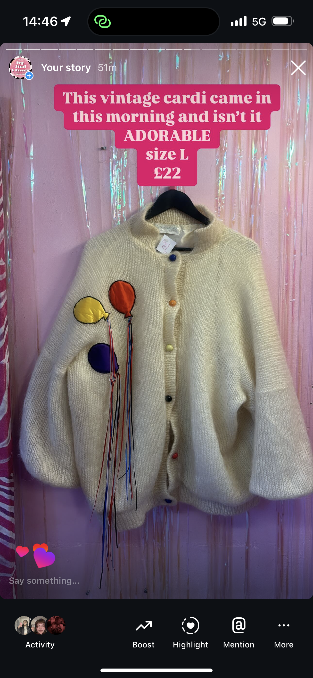 Balloon cardigan