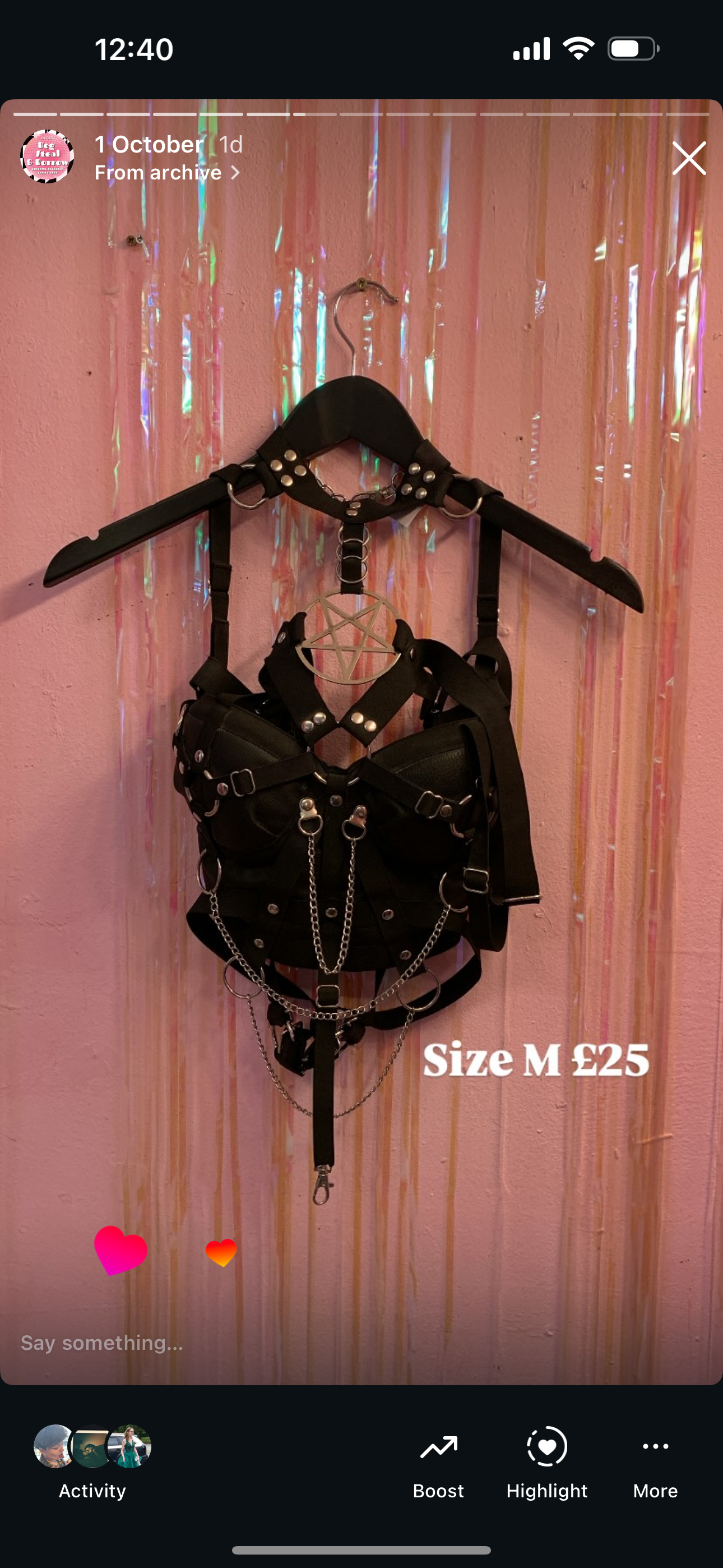Leather corset