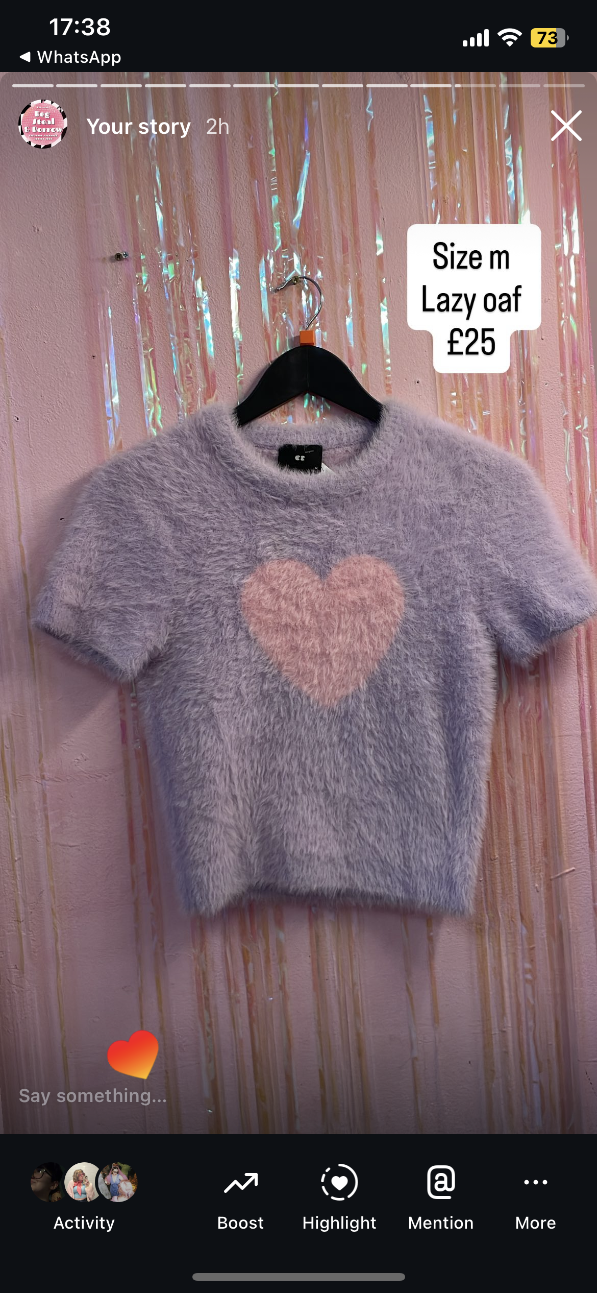 Lazy oaf heart jumper