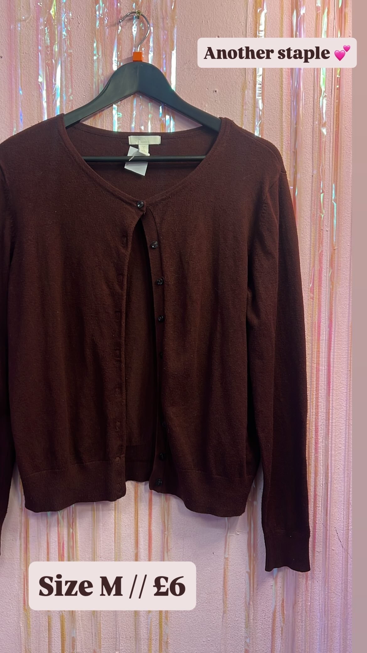H&M Burgundy Cardi