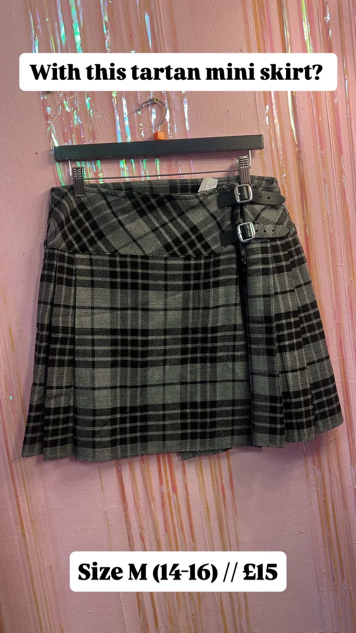Tartan mini skirt