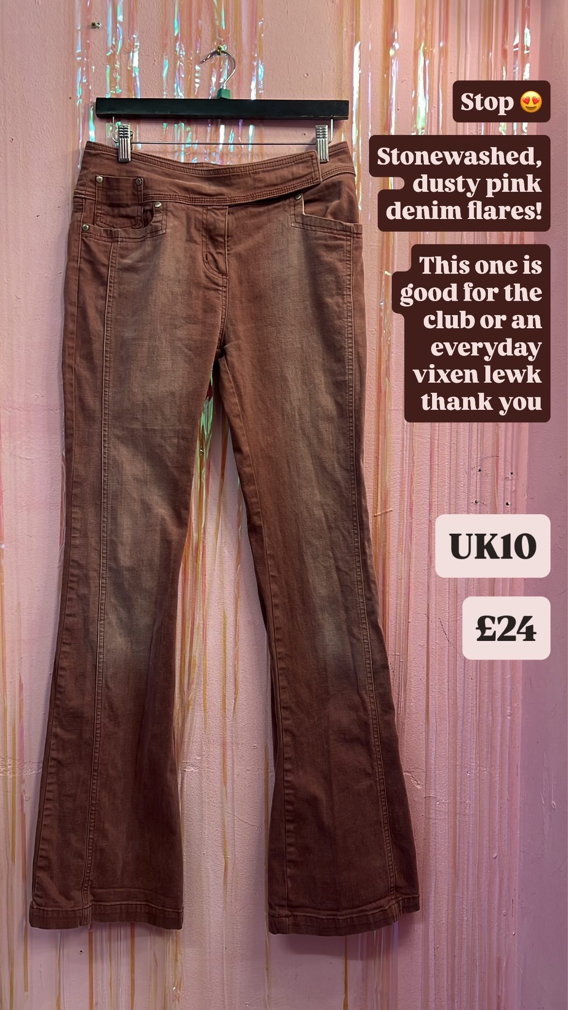 Stonewashed Denim Flares