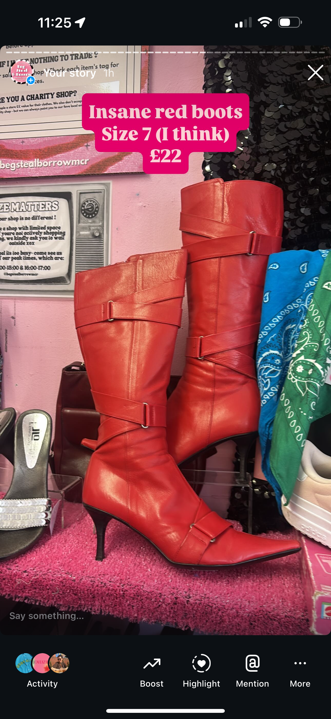 Red boots