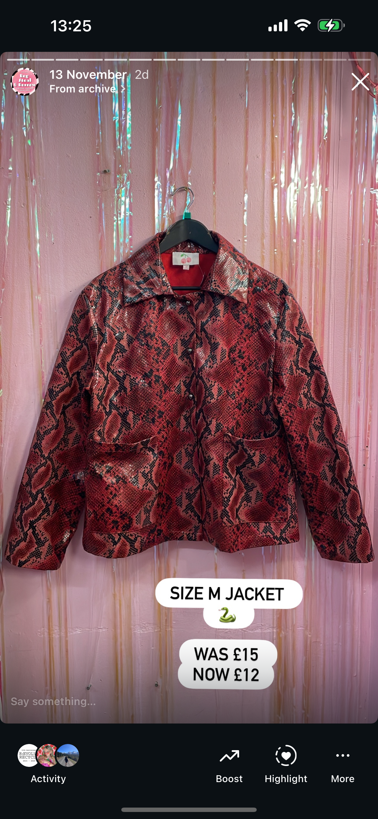 Snakeskin jacket