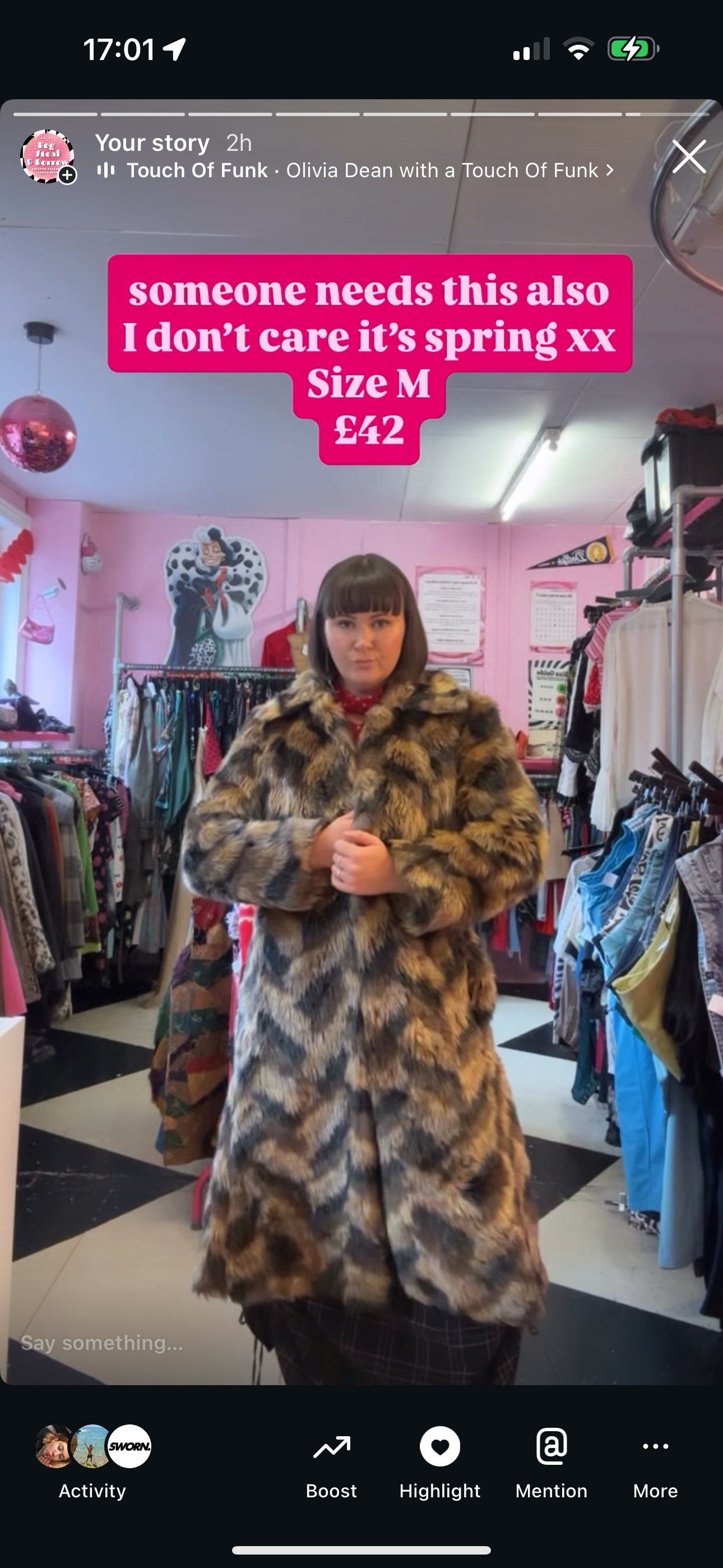 Faux fur jacket