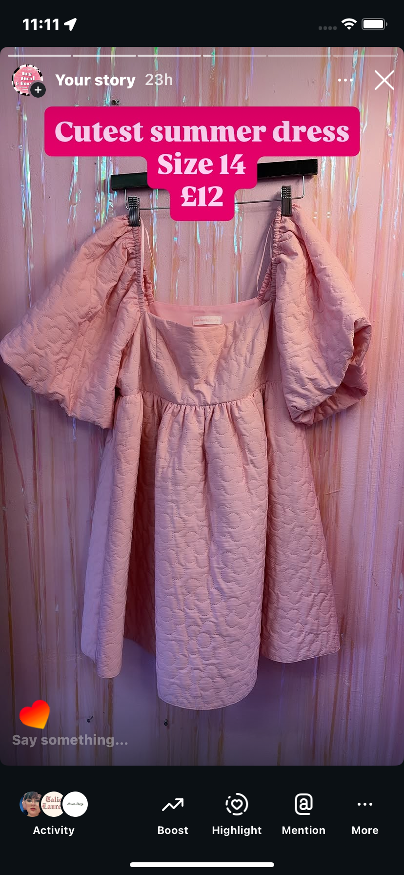 Pink pretty dress
