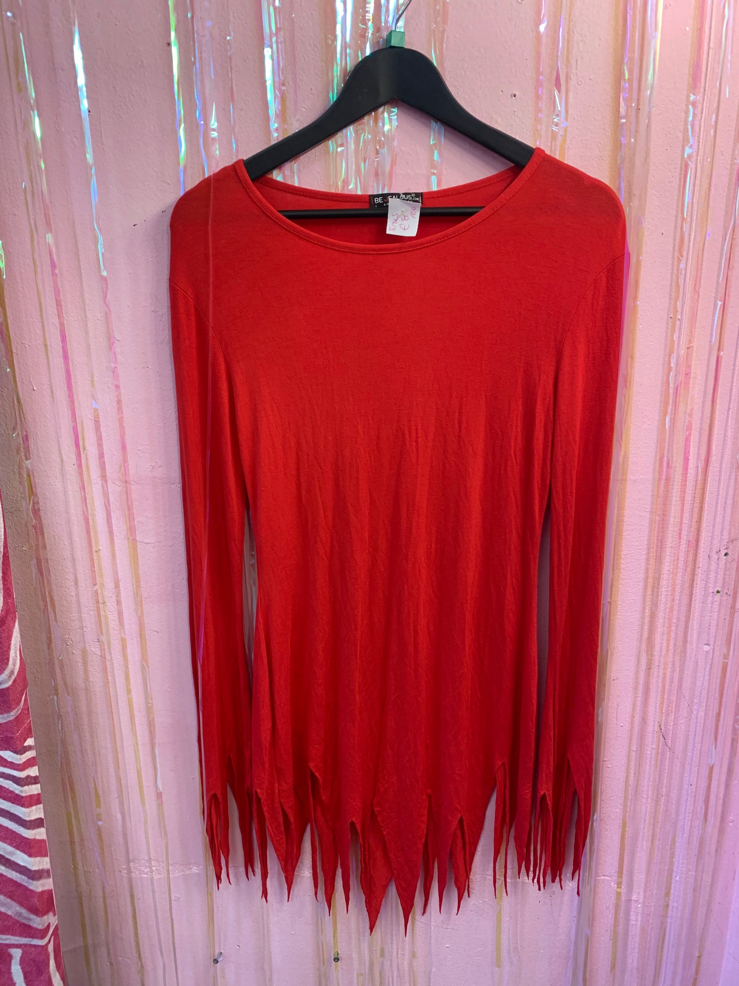 Red mini dress