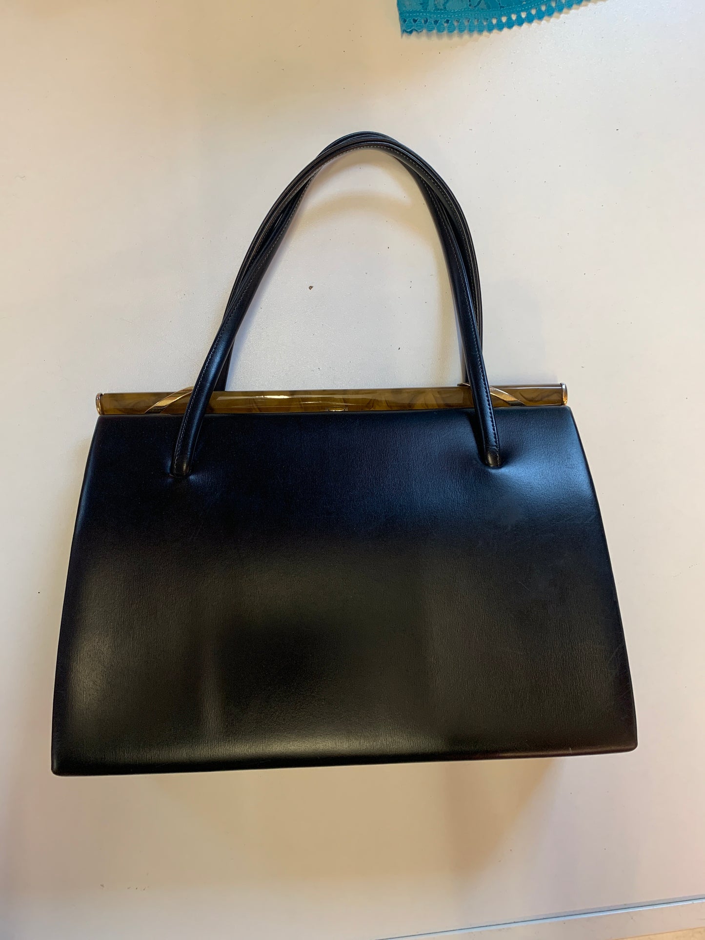 Vintage black leather bag
