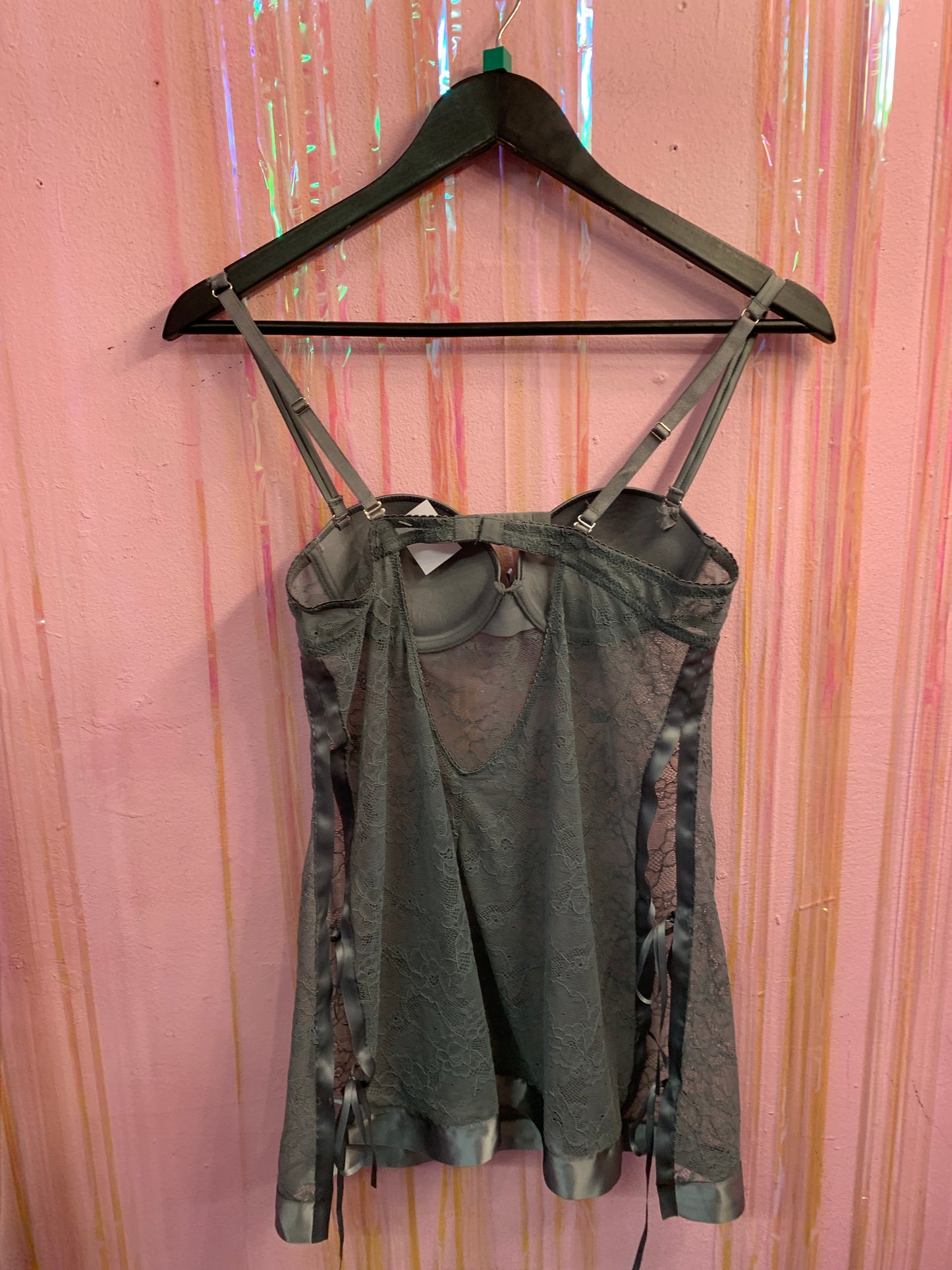 Grey lingerie top