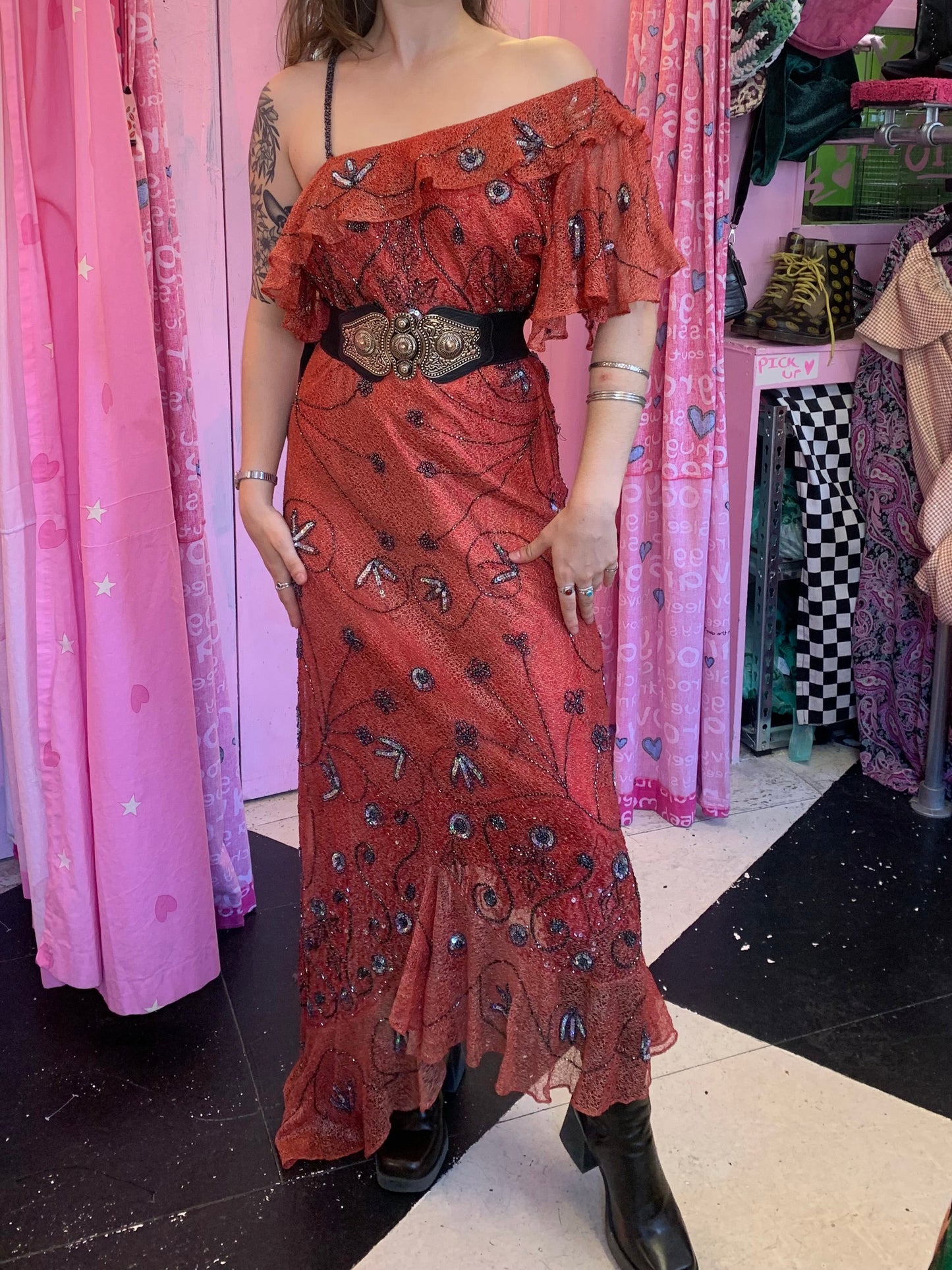 Beaded Red Party