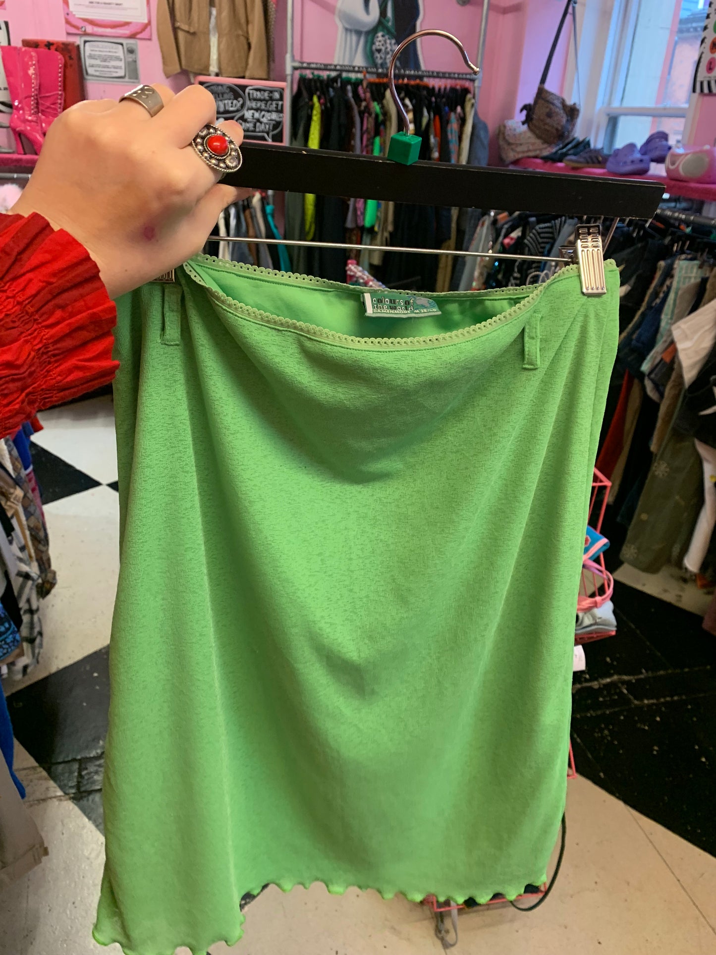 Green skirt
