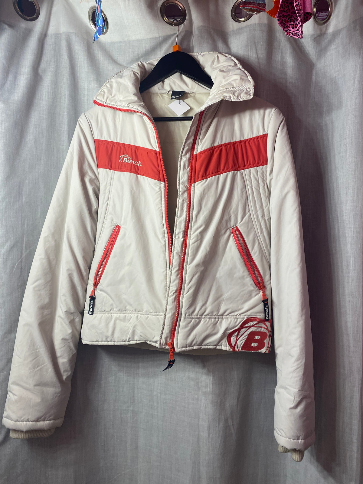 Red and white Bench Jacket Size M