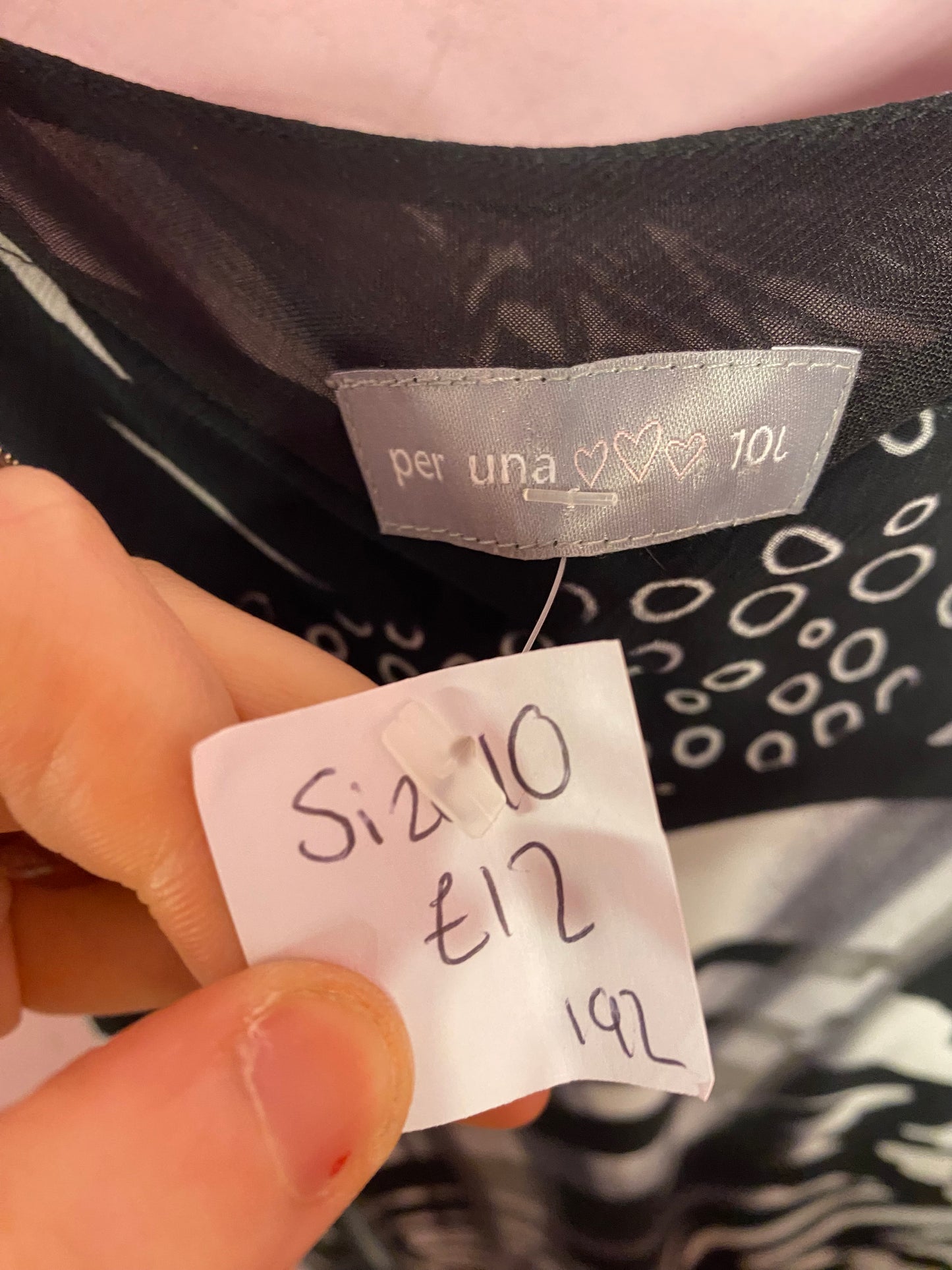 Per Una black/white dress