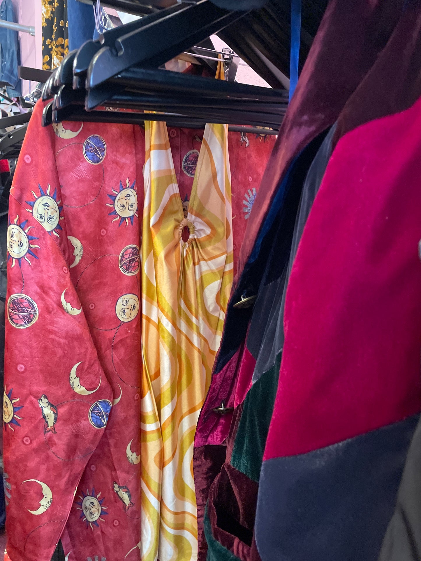 70s print dress