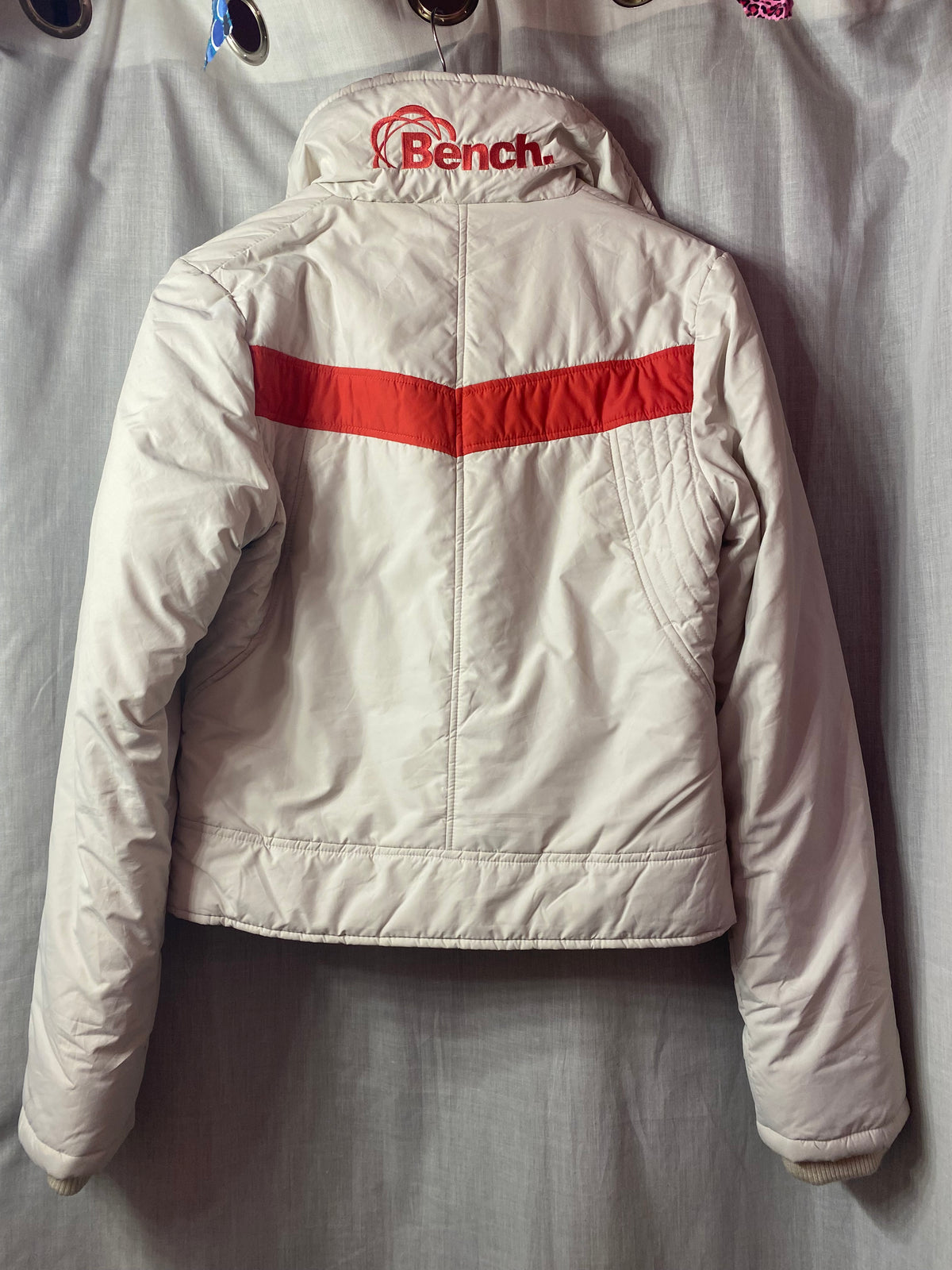 Red and white Bench Jacket Size M