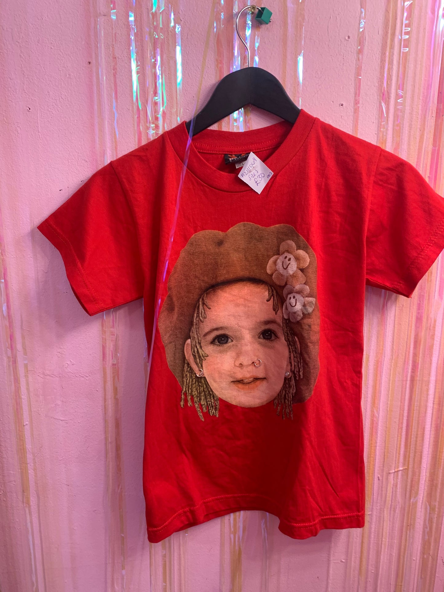 Size S heavy mental baby T-shirt