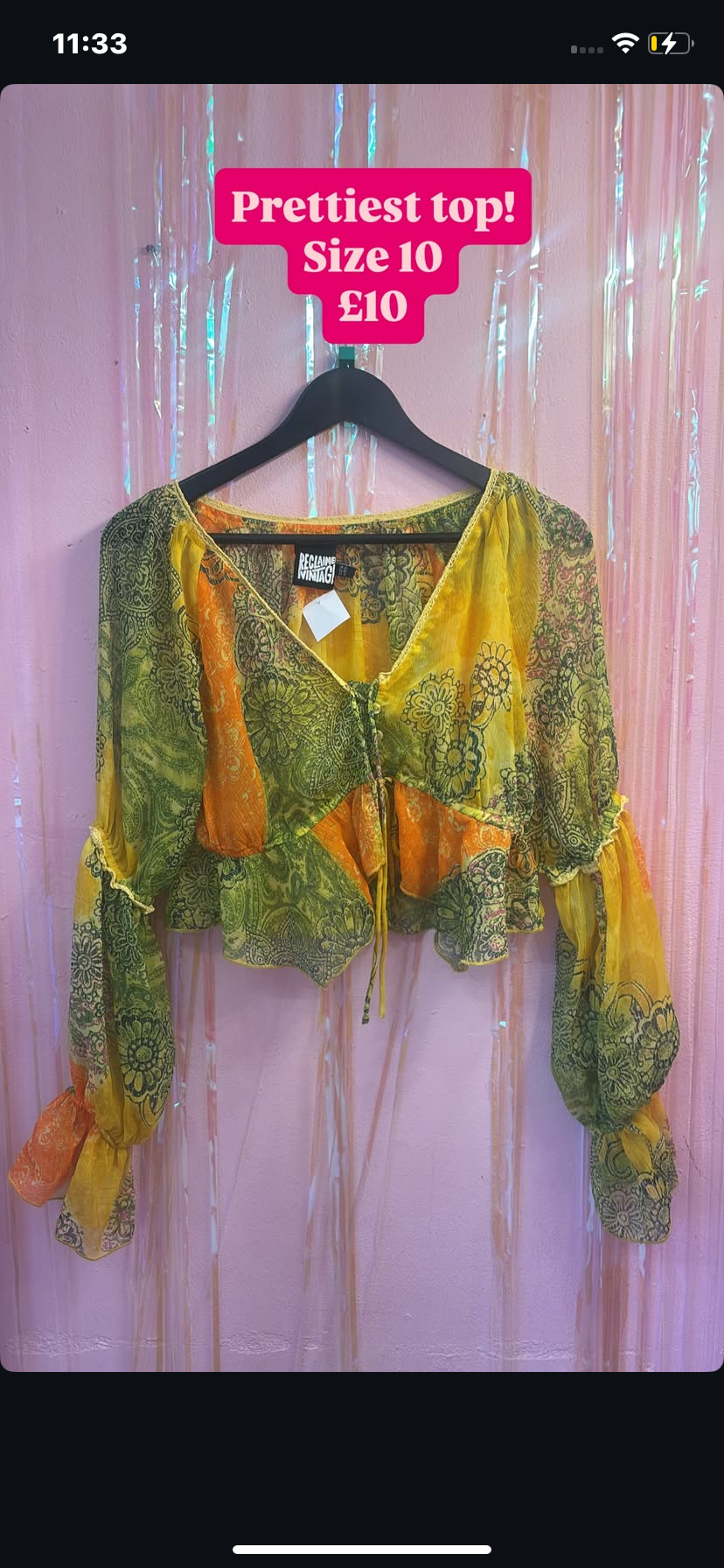 Green Flowy Top