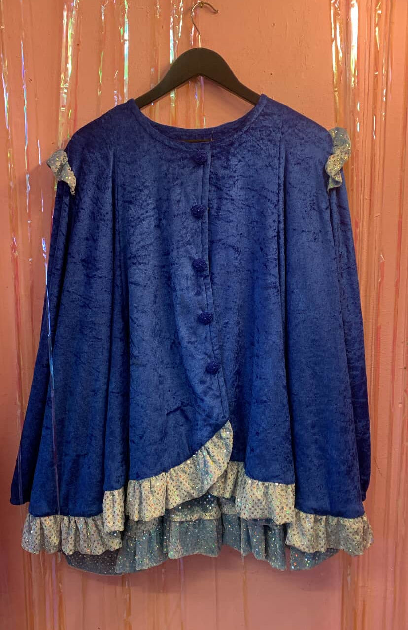 Beautiful blue cape button up