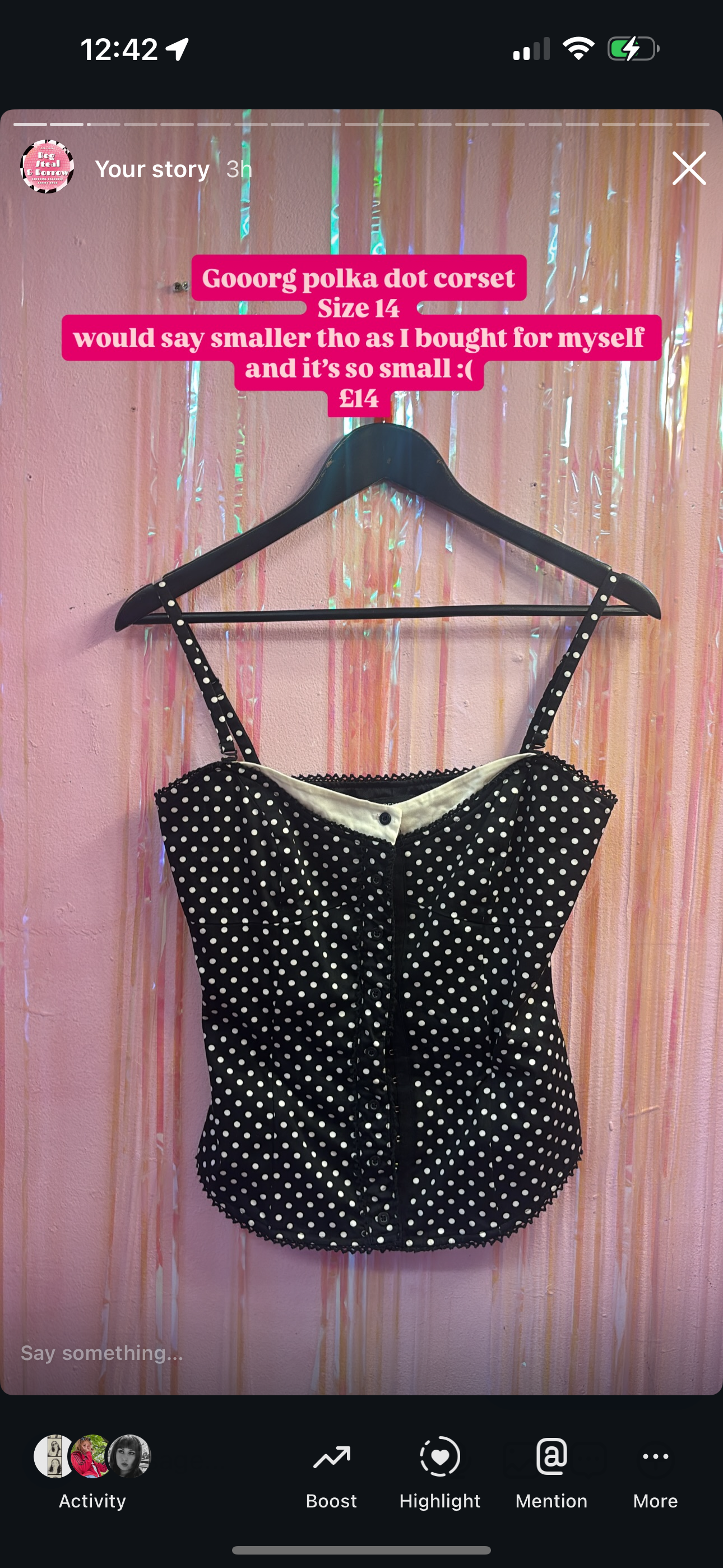Polka dot top