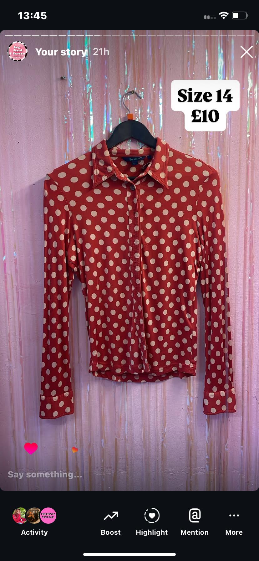 Polka dot shirt
