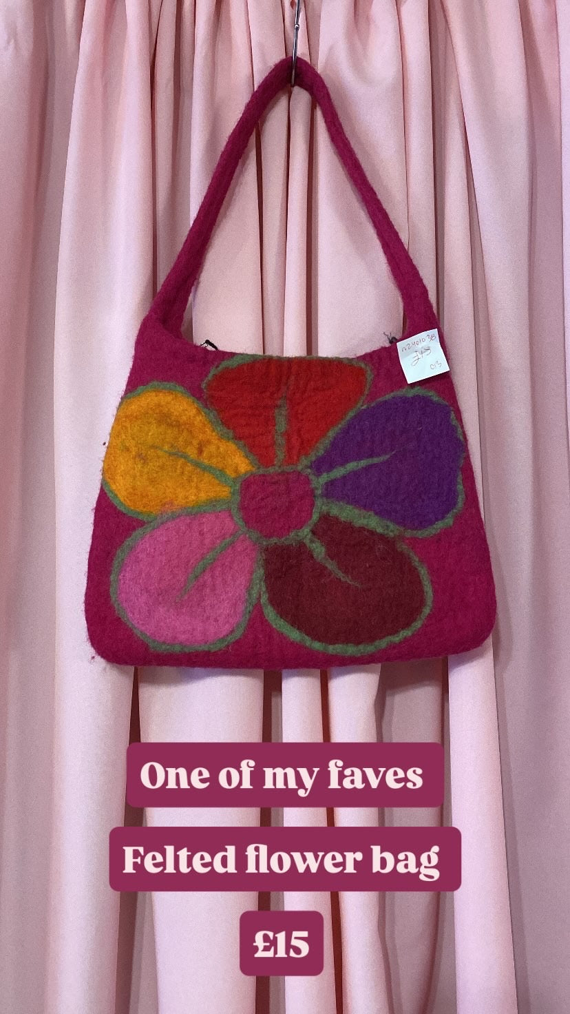 Felt flower bag