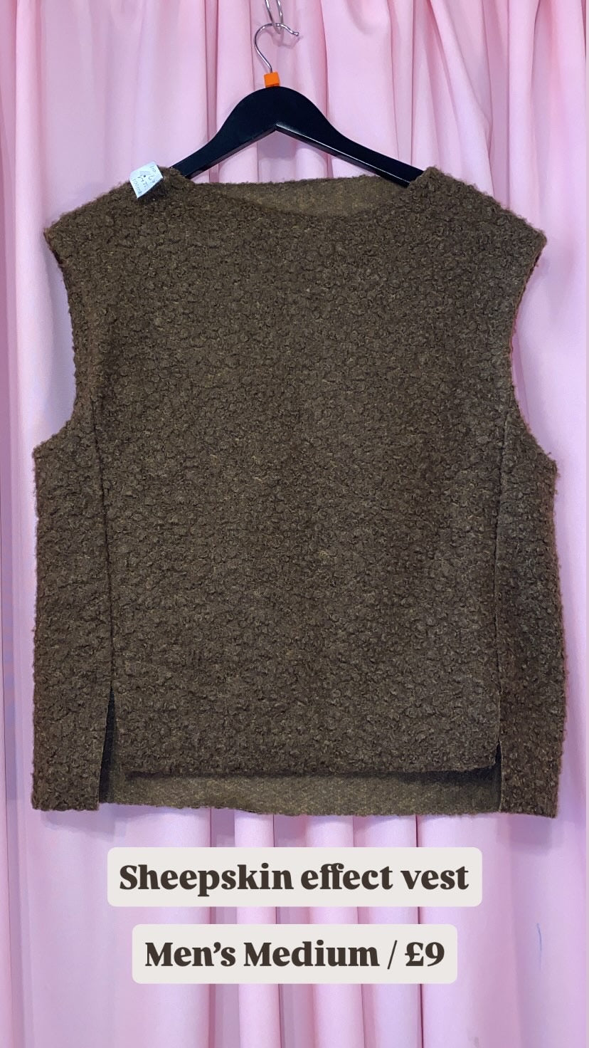 Sheepskin Effect Vest