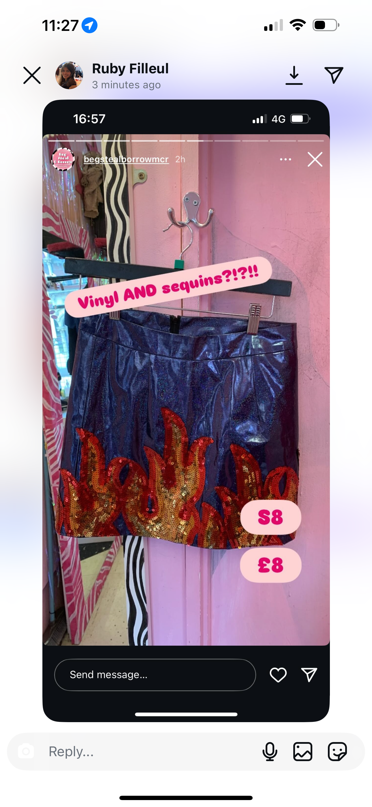 Sequin skirt