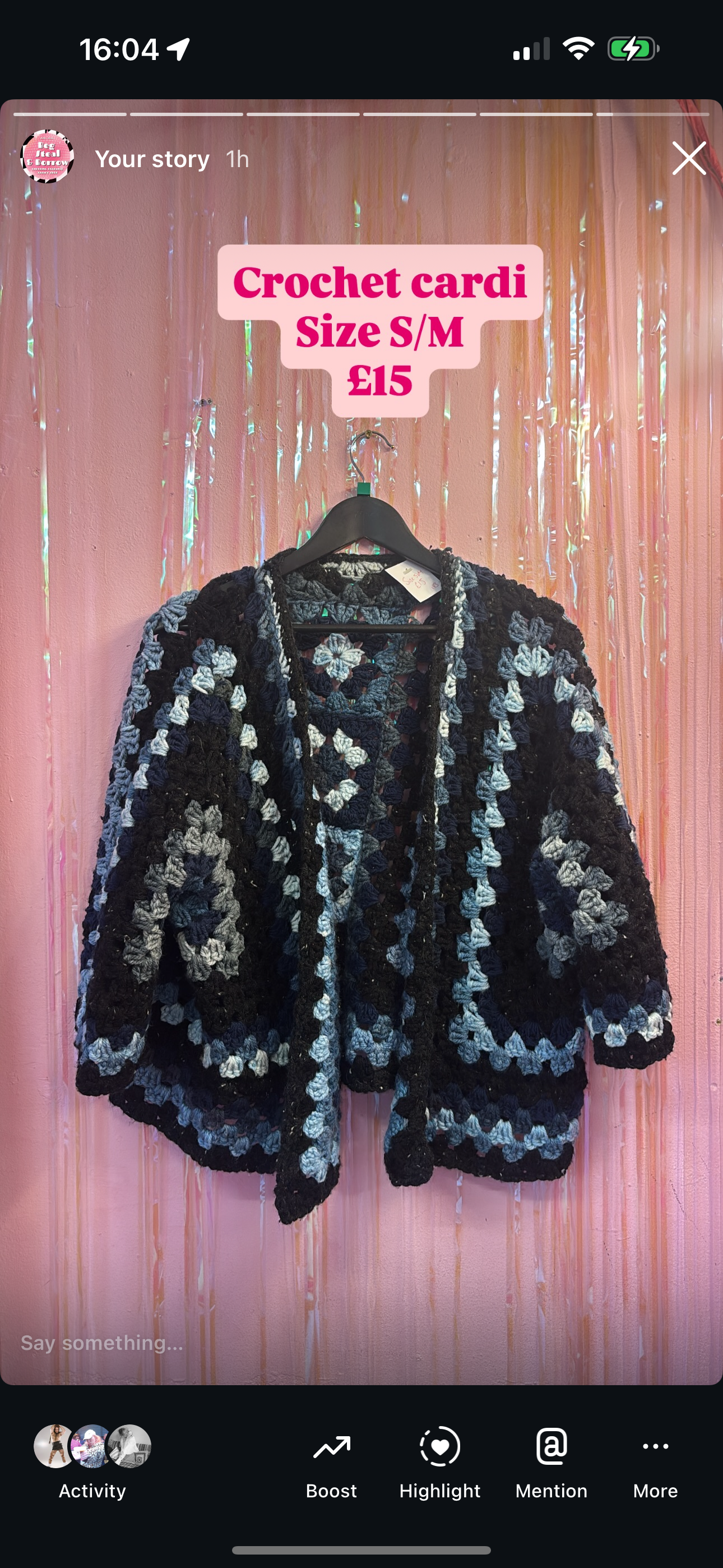 Crochet cardi