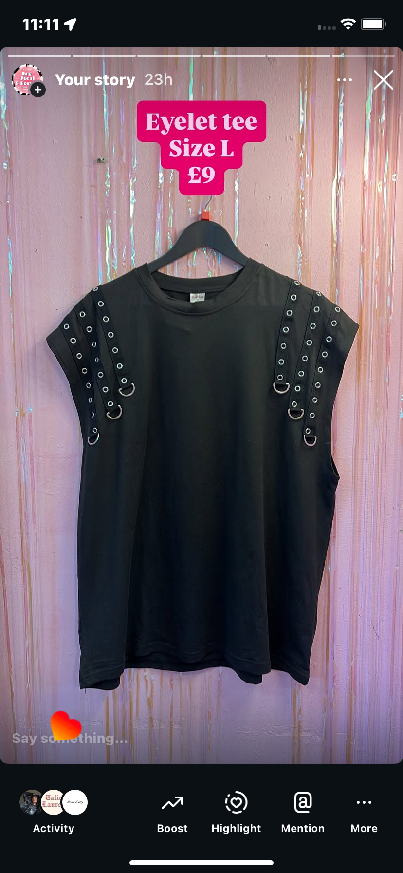 Eyelet tee